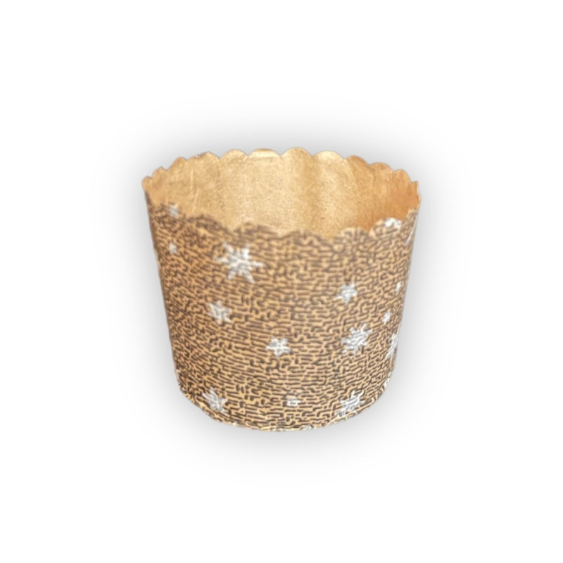 Forma Panetone Decorada100g 7x6cm TopLine - Pacote Com 100 Unidades