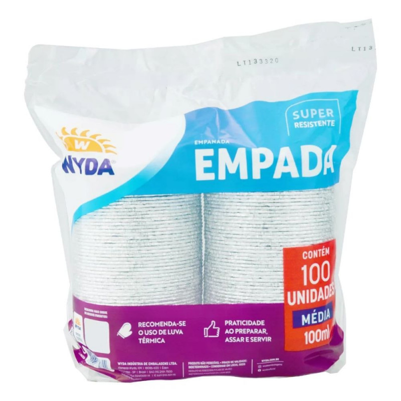 Forma Para Empada 100ml Wyda - Pacote Com 100 Unidades